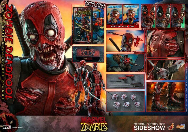 Marvel Zombies Comic Masterpiece Action Figure 1/6 Zombie Deadpool 31 cm - immagine 5