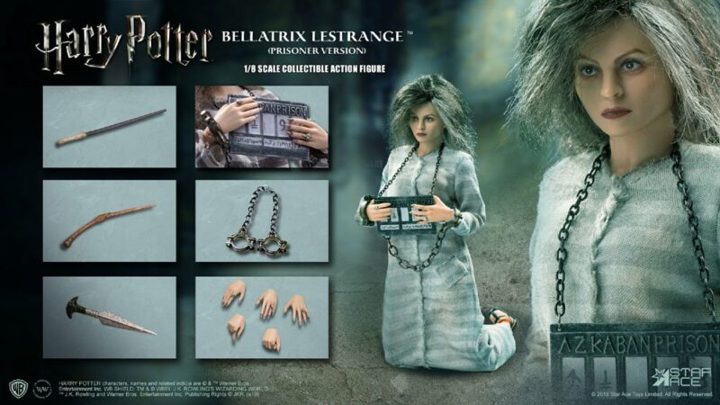 Harry Potter Real Master Series Action Figure 1/8 Bellatrix Lestrange Prisoner Version 23 cm - immagine 3