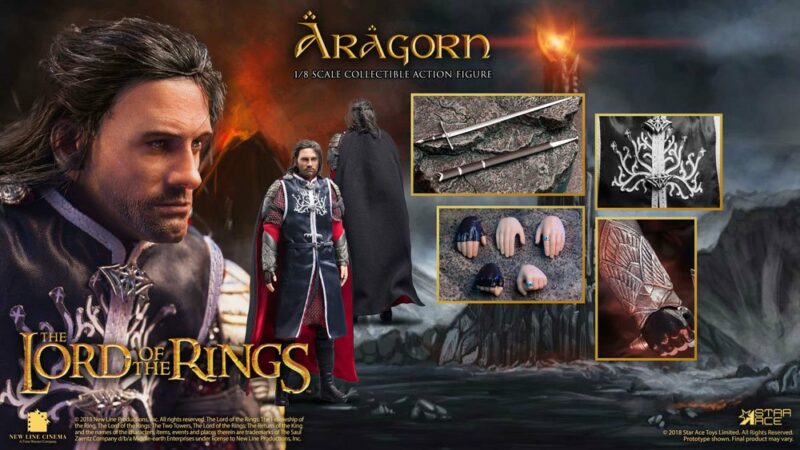 Lord of the Rings Real Master Series Action Figure 1/8 Aragon 2.0 23 cm - immagine 3
