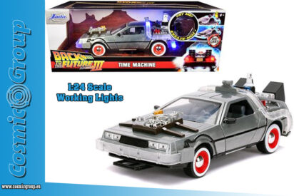 BACK TO THE FUTURE III: DELOREAN DIE CAST 1:24 WITH LIGHTS