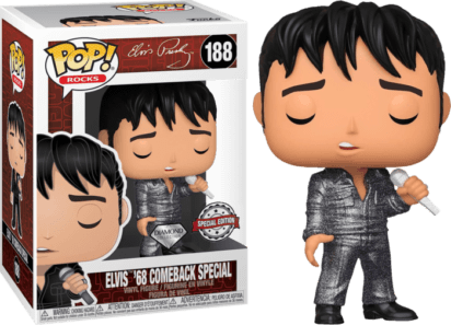 Elvis Presley POP! Rocks Vinyl Figure Elvis - '68 Comeback Special Diamond Glitter Limited 9 cm
