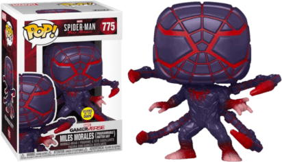 Marvel's Spider-Man POP! Games Vinyl Figure Miles Morales in Programmable Matter Suit Glow in the Dark Limited 9 cm
