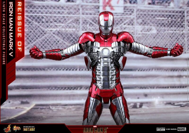 Iron Man 2 Movie Masterpiece Series Diecast Action Figure 1/6 Iron Man Mark V 32 cm - immagine 3