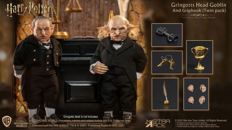 Harry Potter My Favourite Movie Action Figures 1/6 Gringotts Head Goblin & Griphook 20 cm