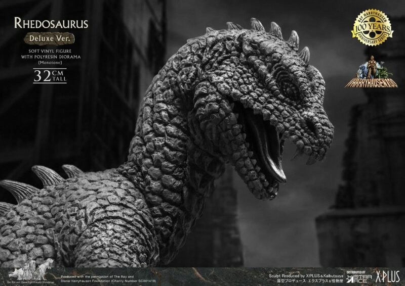 The Beast from 20,000 Fathoms Soft Vinyl Statue Ray Harryhausens Rhedosaurus Monotone Deluxe Ver. - immagine 2