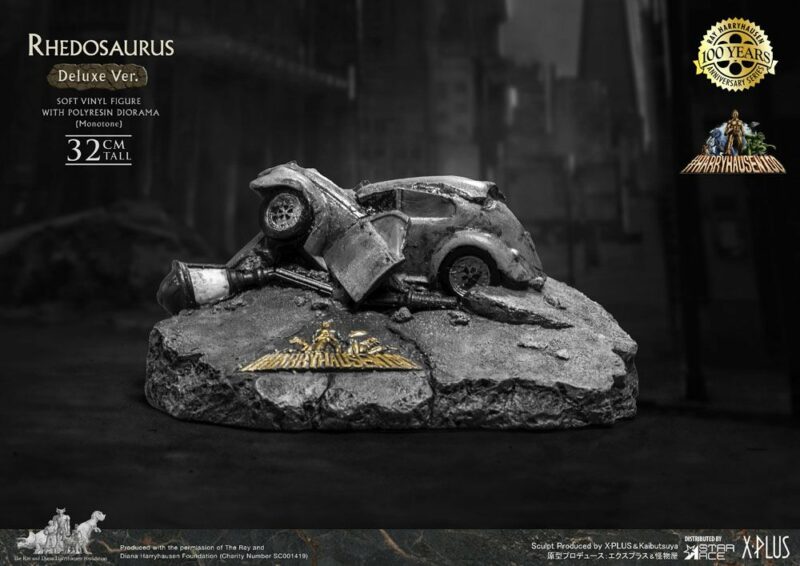 The Beast from 20,000 Fathoms Soft Vinyl Statue Ray Harryhausens Rhedosaurus Monotone Deluxe Ver. - immagine 3
