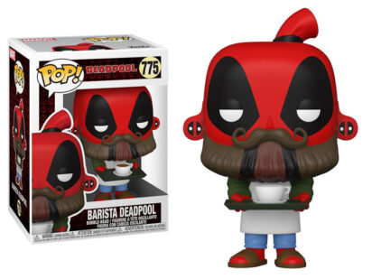 Marvel Deadpool 30th Anniversary POP! Vinyl Figure Coffee Barista Deadpool 9 cm