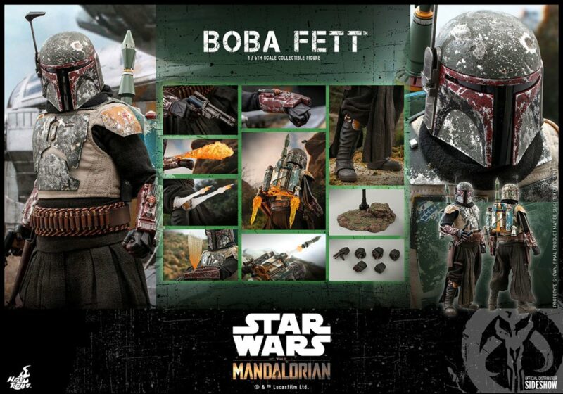Star Wars The Mandalorian Action Figure 1/6 Boba Fett 30 cm - immagine 2