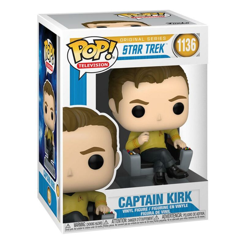 Star Trek: The Original Series POP! TV Vinyl Figure Captain Kirk in Chair 9 cm