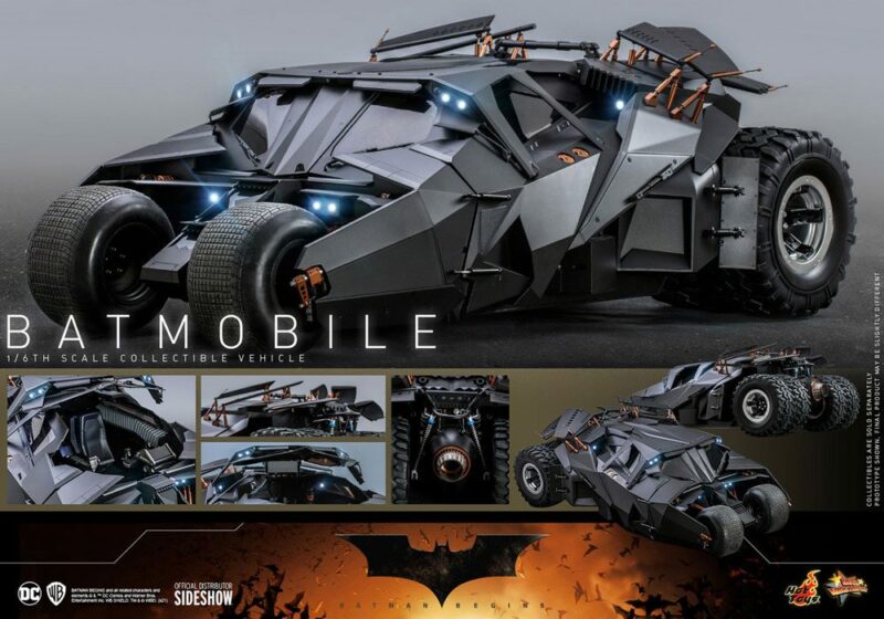 The Dark Knight Trilogy Movie Masterpiece Action Figure 1/6 Batmobile 73 cm - immagine 6