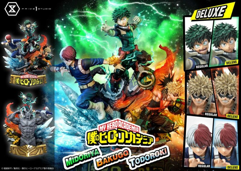 My Hero Academia Statue Midoriya, Bakugo & Todoroki Deluxe Bonus Version 69 cm - immagine 3
