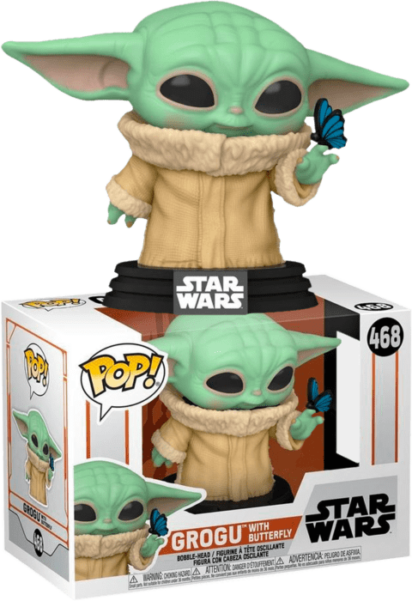 Star Wars: The Mandalorian POP! Star Wars Vinyl Figure Grogu (The Child) with Butterfly Limited 9 cm