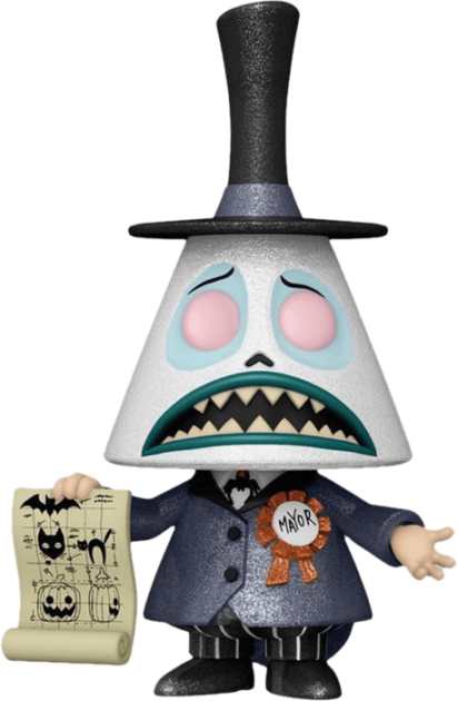 Nightmare before Christmas POP! Disney Train Cart Vinyl Figure Mayor wity Megaphone Diamond Glitter Limited 9 cm