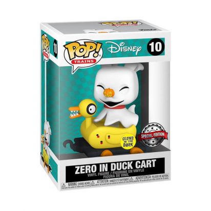 Nightmare before Christmas POP! Disney Train Cart Vinyl Figure Zero in Duck Cart GITD 9 cm