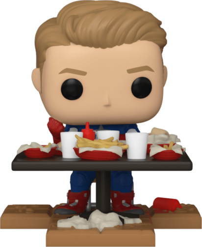 The Avengers POP! Vinyl Figure Captain America Victory Shawarma Diorama Deluxe Limited