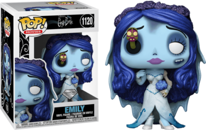 Corpse Bride POP! Vinyl Figure Emily with Maggot Diamond Glitter Limited 9 cm