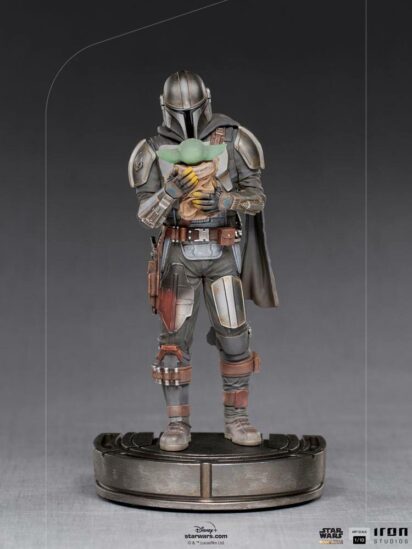 Star Wars The Mandalorian Art Scale Statue 1/10 The Mandalorian and Grogu 22 cm