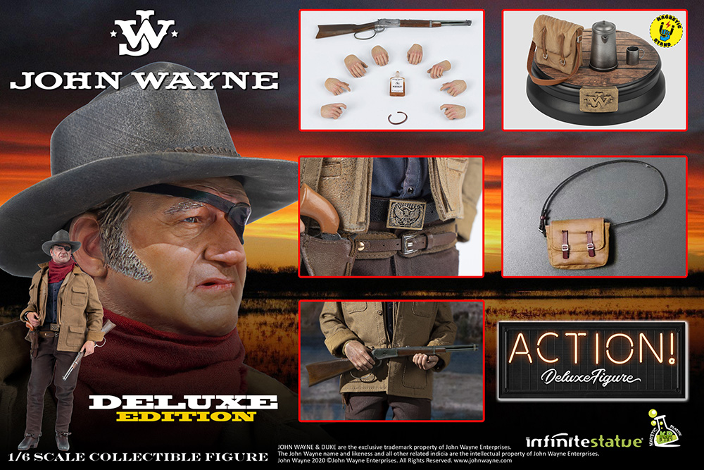 JOHN WAYNE 1/6 DELUXE ACTION FIGURE - immagine 2