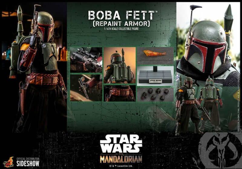 Star Wars The Mandalorian Action Figure 1/6 Boba Fett (Repaint Armor) 30 cm - immagine 2