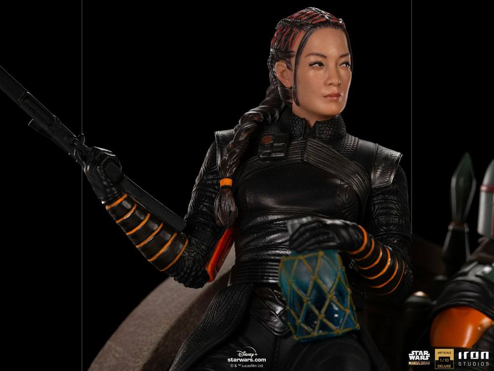Star Wars The Mandalorian Deluxe Art Scale Statue 1/10 Boba Fett & Fennec on Throne 23 cm - immagine 2