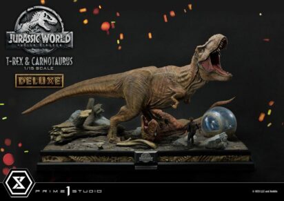Jurassic World: Fallen Kingdom Statue 1/15 T-Rex & Carnotaurus Deluxe Version 90 cm