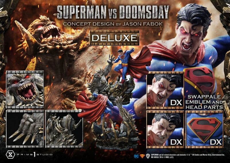 DC Comics Statue 1/3 Superman Vs. Doomsday by Jason Fabok Deluxe Bonus Version 95 cm - immagine 6