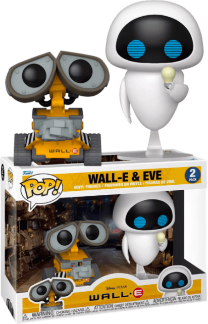 Wall-E POP! 2-pack Vinyl Figures Wall-E & Eve with Lightbulb Limited 9 cm