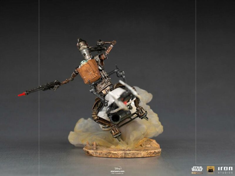 Star Wars The Mandalorian Deluxe Art Scale Statue 1/10 IG-11 & The Child 20 cm - immagine 5