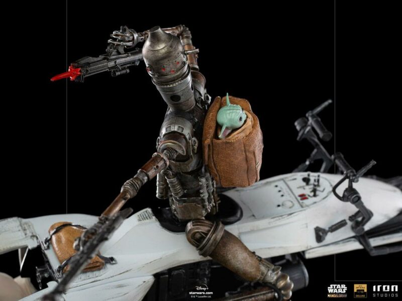 Star Wars The Mandalorian Deluxe Art Scale Statue 1/10 IG-11 & The Child 20 cm - immagine 2