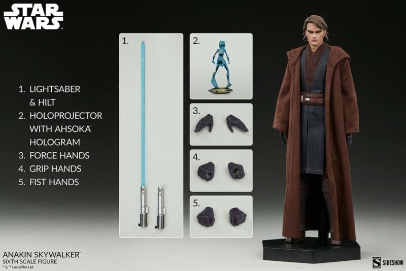 Star Wars The Clone Wars Action Figure 1/6 Anakin Skywalker 31 cm - immagine 5