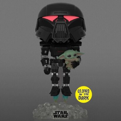 The Mandalorian POP! Vinyl Figure Dark Trooper with Grogu Glow in the Dark Limited