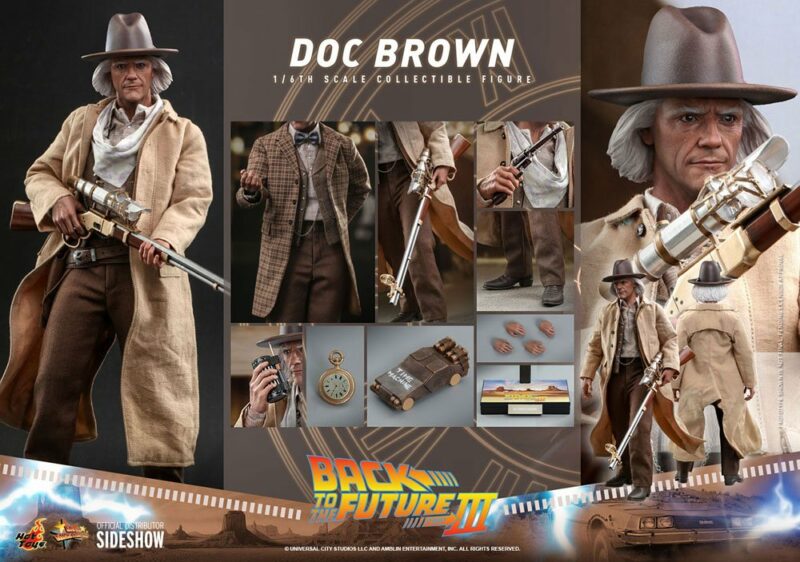 Back To The Future III Movie Masterpiece Action Figure 1/6 Doc Brown 32 cm - immagine 2