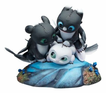 How to Train Your Dragon: The Hidden World Statue Dart, Pouncer and Ruffrunner 15 cm