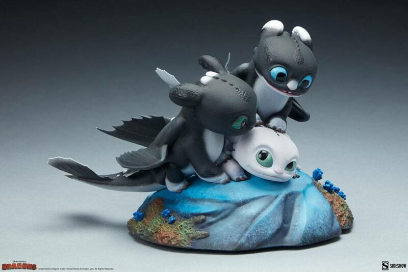 How to Train Your Dragon: The Hidden World Statue Dart, Pouncer and Ruffrunner 15 cm - immagine 2