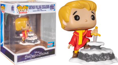 The Sword in the Stone POP! Deluxe Vinyl Figure Arthur pulling Excalibur (2021 Fall Convention Exclusive)
