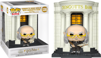 Harry Potter POP! Vinyl Figure Gringotts’ Head Goblin with Gringott’s Wizarding Bank Diagon Alley Diorama Deluxe Limited