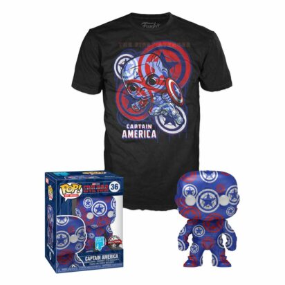 Captain America Civil War POP! & Tee Box Captain America Art Series