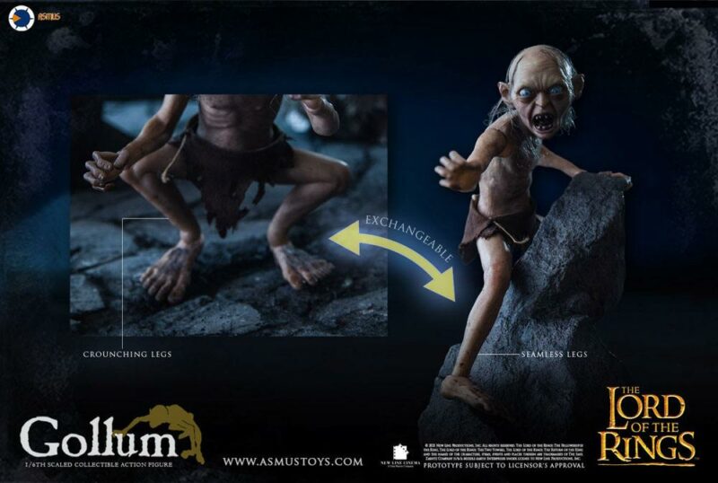 Lord of the Rings Action Figure 1/6 Gollum (Luxury Edition) 19 cm - immagine 3