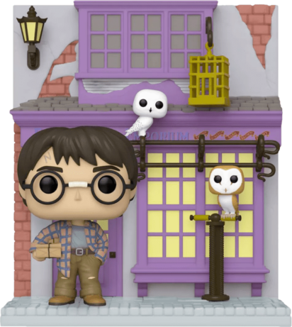 Harry Potter POP! Vinyl Figure Harry Potter with with Eeylops Owl Emporium Diagon Alley Diorama Deluxe Limited