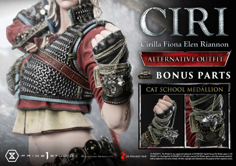 Witcher 3 Wild Hunt Statue 1/4 Cirilla Fiona Elen Riannon Alternative Outfit Deluxe Bonus Version 55 cm - immagine 6