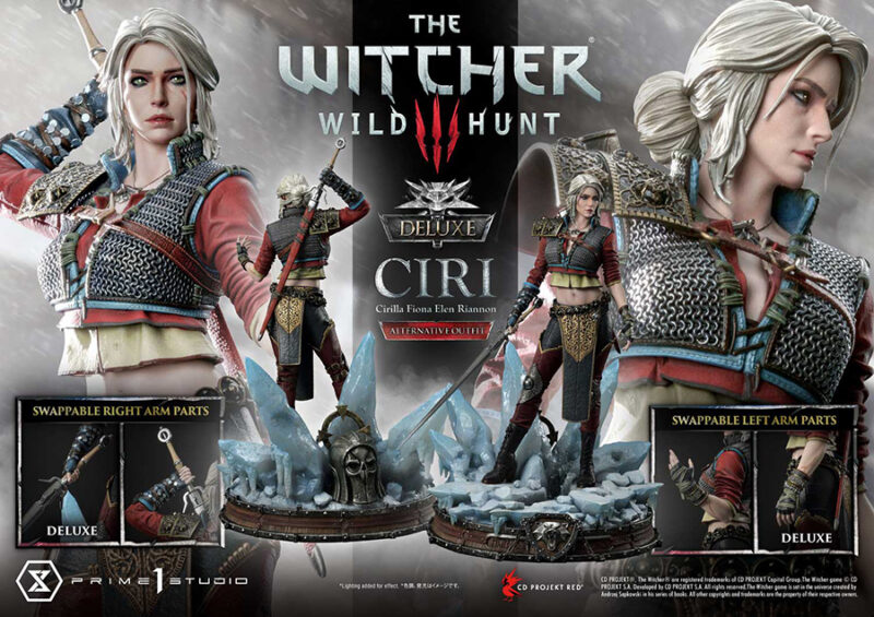 Witcher 3 Wild Hunt Statue 1/4 Cirilla Fiona Elen Riannon Alternative Outfit Deluxe Bonus Version 55 cm - immagine 7