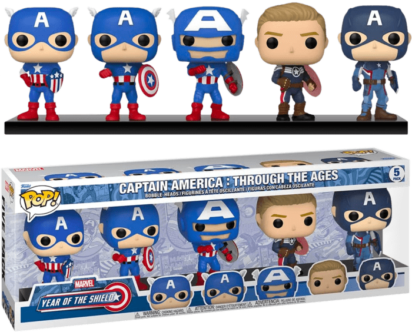 Marvel: Year of the Shield POP! 5-pack Vinyl Figures Captain America Through the Ages Limited