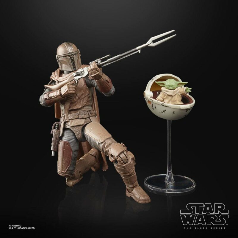 Star Wars The Mandalorian Black Series Action Figure 2021 The Mandalorian & Grogu (Arvala-7) 15 cm - immagine 3