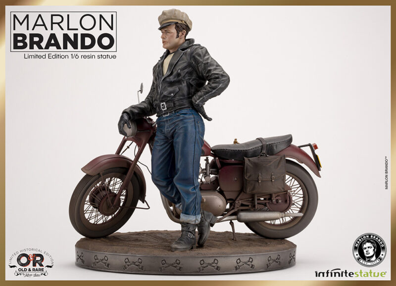 MARLON BRANDO W/BIKE OLD&RARE 1:6 RESIN