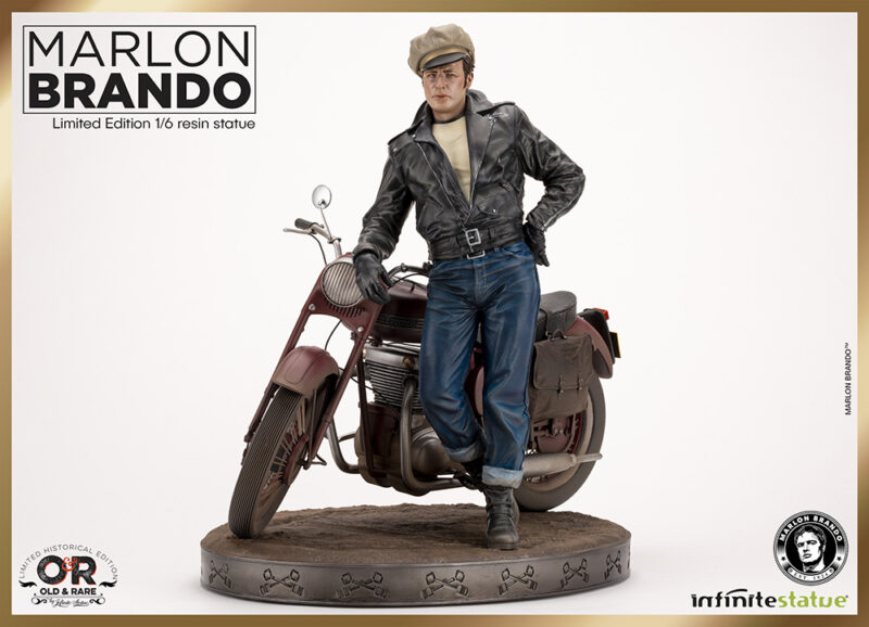 MARLON BRANDO W/BIKE OLD&RARE 1:6 RESIN - immagine 3