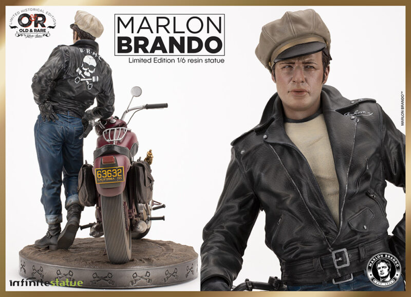 MARLON BRANDO W/BIKE OLD&RARE 1:6 RESIN - immagine 6