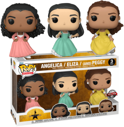 Hamilton POP! Broadway 3-pack Vinyl Figures Angelica, Eliza & Peggy Limited 9 cm