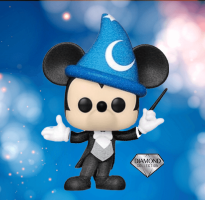 Walt Disney World 50th Anniversary POP! Disney Vinyl Figure Philharmagic Mickey Mouse Diamond Glitter Limited 9 cm