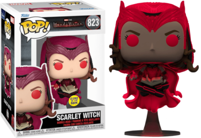 WandaVision POP! TV Vinyl Figure Scarlet Witch with Darkhold Book Glow in the Dark Limited 9 cm