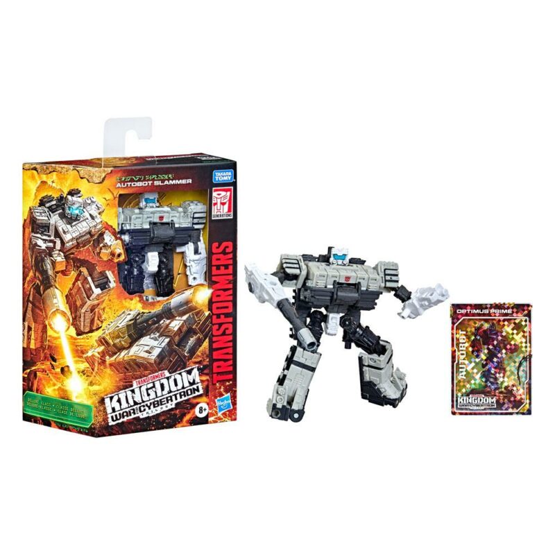 Transformers Generations War for Cybertron: Kingdom Deluxe Class 2021 W6 Action Figure Autobot Slammer 14 cm